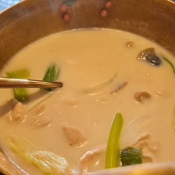Four Region Thai Cuisine - tom kha gai - coconut chicken soup - Thai Near Me - Spring, Texas Four Region Thai Cuisine - tom kha gai - coconut chicken soup - Thai Near Me - Spring, Texas
