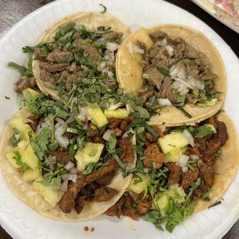 El Toro De Oro - Asada (Top) & Al Pastor (Bottom) Tacos - Tacos Near Me - Westminster, California