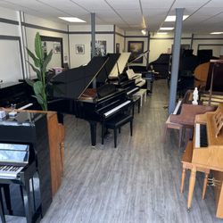 Nearly 40 pianos in stock. Kawai, Yamaha, Mason & Hamlin, Schimmel, Steinway, Petrof, Young Chang, Samick, PianoDisk, Disklavier