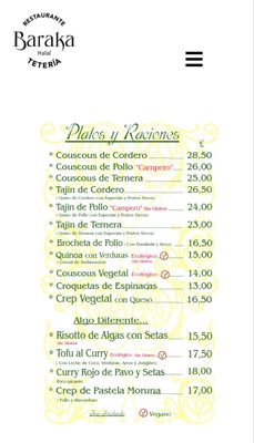 Menu photo 6 Baraka Órgiva, GR