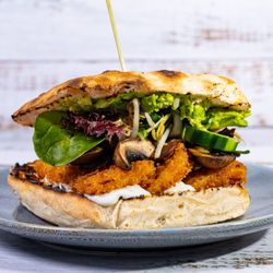 Fish Out of Water Hyde Park - Crumbed Halloumi Burger