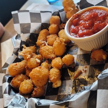 Potters Farm to Fork - Huge serving of cheese curds, more than half gone. - Diners Near Me - Port Byron, New York Potters Farm to Fork - Huge serving of cheese curds, more than half gone. - Diners Near Me - Port Byron, New York
