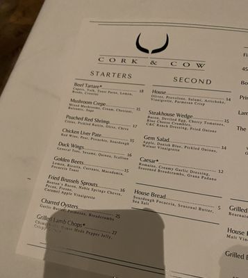 Menu photo 1 Cork & Cow Franklin, TN Menu photo 1 Cork & Cow Franklin, TN
