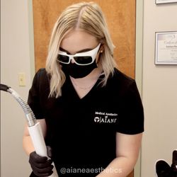 Medical Aesthetics at AIANE - Certified Laser Technician performing laser hair removal