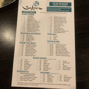 Sakura Sushi - AYCE Menu - Japanese Near Me - Phoenix, Arizona Sakura Sushi - AYCE Menu - Japanese Near Me - Phoenix, Arizona