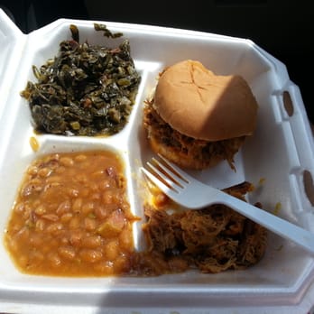 J&L BBQ - a tray of food with beans, beans, and a sandwich - Barbeque Near Me - Sarasota, Florida J&L BBQ - a tray of food with beans, beans, and a sandwich - Barbeque Near Me - Sarasota, Florida