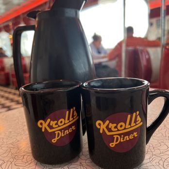 Kroll's Diner - two coffee mugs on a table - American Near Me - Minot, North Dakota Kroll's Diner - two coffee mugs on a table - American Near Me - Minot, North Dakota