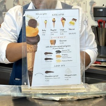 Venchi - Menu 7/2024 - Gelato Near Me - San Diego, California