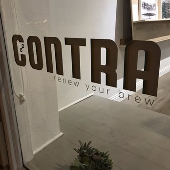 Contra Coffee & Tea - Window Sign - Coffee & Tea Near Me - Orange, California Contra Coffee & Tea - Window Sign - Coffee & Tea Near Me - Orange, California