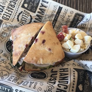Eat n' Run Cafe - Turkey Berry sandwich with potato salad side. - Sandwiches Near Me - Flagstaff, Arizona Eat n' Run Cafe - Turkey Berry sandwich with potato salad side. - Sandwiches Near Me - Flagstaff, Arizona