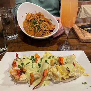 Hideout 125 - Shrimp & Grits and Lobster Benedict - Seafood Near Me - Fort Wayne, Indiana