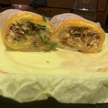 Jim's Burgers - Egg and bacon burrito with pastrami, pico and pepperoncini's - Burgers Near Me - Upland, California Jim's Burgers - Egg and bacon burrito with pastrami, pico and pepperoncini's - Burgers Near Me - Upland, California