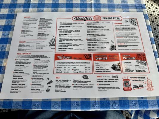 Menu photo 1 Uncle Joe's Pizza & Parlour Hampton Bays, NY Menu photo 1 Uncle Joe's Pizza & Parlour Hampton Bays, NY