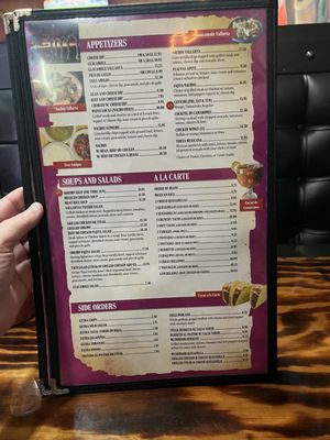 Menu photo 5 Vallarta’s Mexican Restaurant Wesley Chapel, FL