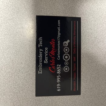 Embroidery Tech Service - Business card - Embroidery & Crochet Near Me Embroidery Tech Service - Business card - Embroidery & Crochet Near Me