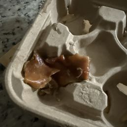 The nasty soggy pork skin that's inedible