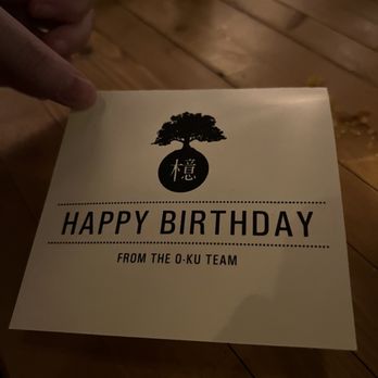 O-Ku - Birthday card - Sushi Bars Near Me - Washington, DC, District of Columbia O-Ku - Birthday card - Sushi Bars Near Me - Washington, DC, District of Columbia