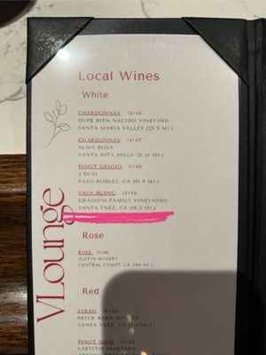 Menu photo 1 V Lounge Solvang, CA
