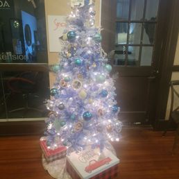 Beautiful holiday decor inside the building!
