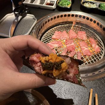 Wagyu House - Wagyu nigiri with uni and caviar - Barbeque Near Me - Houston, Texas