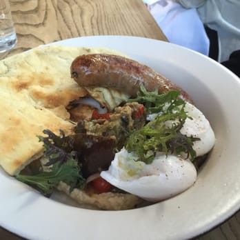 Nopa - Sausage and poached eggs - New American Near Me - San Francisco, California Nopa - Sausage and poached eggs - New American Near Me - San Francisco, California