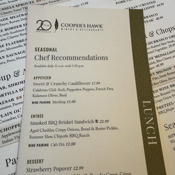 Cooper’s Hawk Winery & Restaurant - American Near Me - Tampa, Florida