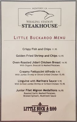 Menu photo 8 Whaling Station Steakhouse Monterey, CA