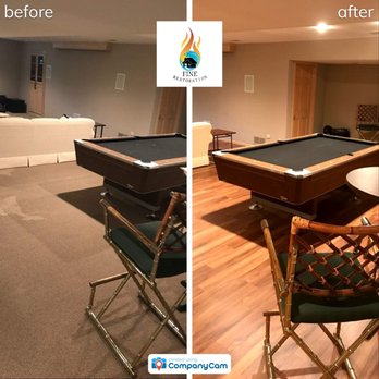 Fine Restoration - Before and after - Flooded basement - dried out and restored! - Damage Restoration Near Me - Blue Springs, Missouri Fine Restoration - Before and after - Flooded basement - dried out and restored! - Damage Restoration Near Me - Blue Springs, Missouri