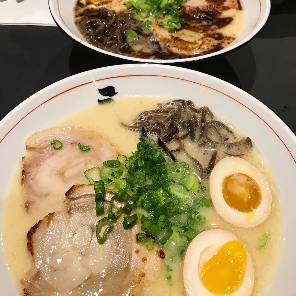 Sansotei Ramen - Tonkotsu ($12.50), and Tonkotsu black ($12.75) - Japanese Near Me - Markham, Ontario Sansotei Ramen - Tonkotsu ($12.50), and Tonkotsu black ($12.75) - Japanese Near Me - Markham, Ontario