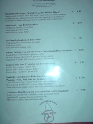 Menu photo 7 Gasthaus Wilder Mann Salzburg, 5 Menu photo 7 Gasthaus Wilder Mann Salzburg, 5