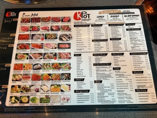 Menu photo 1 KPOT Korean BBQ & Hot Pot Shenandoah, TX