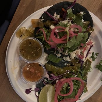 El Chilote - Taco de nopal on purple corn tortilla - Mexican Near Me - Pomona , California