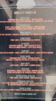 Menu photo 7 Day & Night Cereal Bar Los Angeles, CA Menu photo 7 Day & Night Cereal Bar Los Angeles, CA