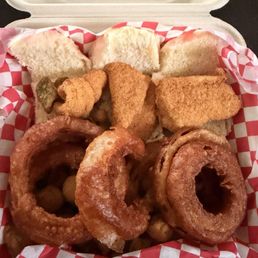 Catfish Slider Lunch Fried Okra Onion Rings Catfish Slider Lunch Fried Okra Onion Rings