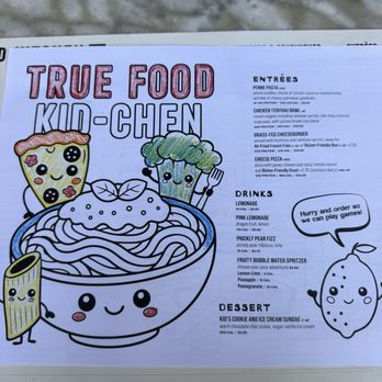 True Food Kitchen - Kids menu - New American Near Me - El Segundo, California True Food Kitchen - Kids menu - New American Near Me - El Segundo, California