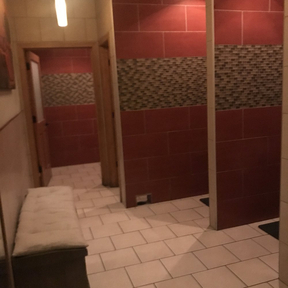 Roaring Fork - Bench in Mens bathroom:) - New American Near Me - Austin, Texas