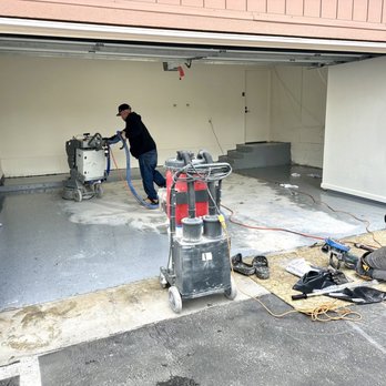 CA Resurfacing - CA Resurfacing removing the uncured epoxy mess left by our previous contractor. - Flooring Near Me - Orange, California CA Resurfacing - CA Resurfacing removing the uncured epoxy mess left by our previous contractor. - Flooring Near Me - Orange, California