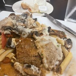 Emilios Pizza & Restaurant - Veal Sorrentino - needs a little help with the plating.