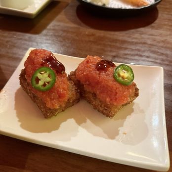 EAT'S SUSHI - spicy tuna crispy rice - Sushi Bars Near Me - Costa Mesa, California EAT'S SUSHI - spicy tuna crispy rice - Sushi Bars Near Me - Costa Mesa, California
