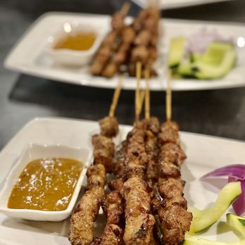 Banana Leaf - skewered food on a plate - Malaysian Near Me - Houston, Texas Banana Leaf - skewered food on a plate - Malaysian Near Me - Houston, Texas