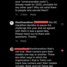 TSF lying and avoiding taking responsibility for why challenge medals were cancelled. TSF lying and avoiding taking responsibility for why challenge medals were cancelled.