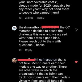 The San Francisco Marathon - TSF lying and avoiding taking responsibility for why challenge medals were cancelled. - Races & Competitions Near Me The San Francisco Marathon - TSF lying and avoiding taking responsibility for why challenge medals were cancelled. - Races & Competitions Near Me