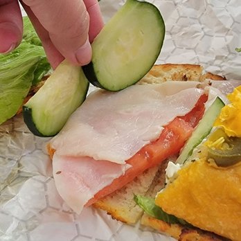 Einstein Bros. Bagels - Yes, you are looking at 1 thin slice of transparent turkey in my not-soTasty-Turkey sandwich. - Bagels Near Me - Long Beach, California Einstein Bros. Bagels - Yes, you are looking at 1 thin slice of transparent turkey in my not-soTasty-Turkey sandwich. - Bagels Near Me - Long Beach, California