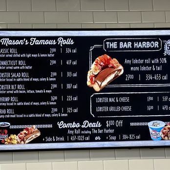 Mason’s Famous Lobster Rolls - The menu. - Seafood Near Me - Gaithersburg, Maryland Mason’s Famous Lobster Rolls - The menu. - Seafood Near Me - Gaithersburg, Maryland