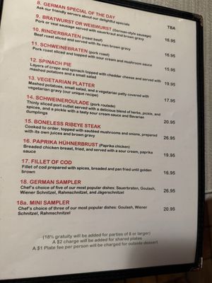Menu photo 1 Edelweiss Restaurant Staunton, VA Menu photo 1 Edelweiss Restaurant Staunton, VA
