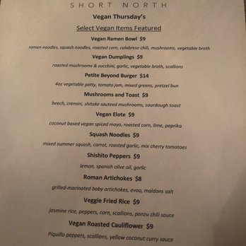 Fireproof Restaurant - Thursday vegan menu - Tapas/Small Plates Near Me - Columbus, Ohio
