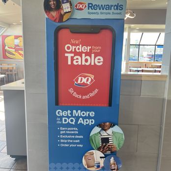 Dairy Queen Grill & Chill - In front lobby letting you know the added benefits of having the APP - Fast Food Near Me - Manteca, California Dairy Queen Grill & Chill - In front lobby letting you know the added benefits of having the APP - Fast Food Near Me - Manteca, California