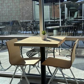 Just Salad - Sunny seating inside and out. - Salad Near Me - West Windsor Township, New Jersey