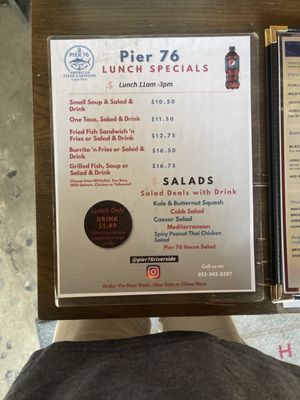 Menu photo 1 Pier 76 Fish Grill Riverside, CA