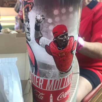 Busch Stadium - Souvenir Cup with Yadier Molina photo on it. - Stadiums & Arenas Near Me - Saint Louis, Missouri